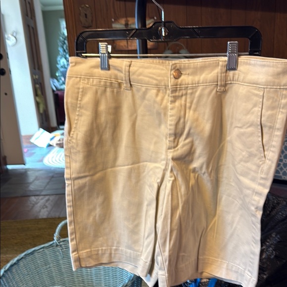 NYDJ Tan Bermuda Shorts Versatile Cotton Blend - Picture 1 of 6